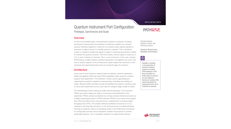 Quantum Instrument Port Configuration
